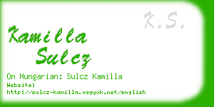 kamilla sulcz business card